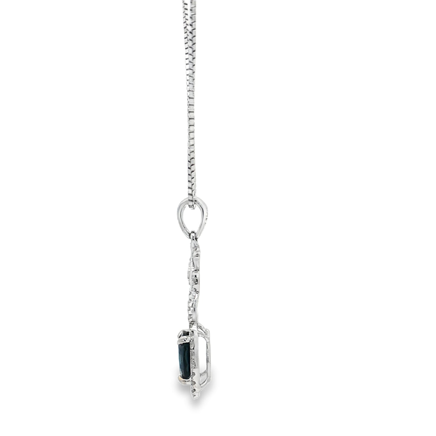 White Gold Sapphire & Diamond Necklace