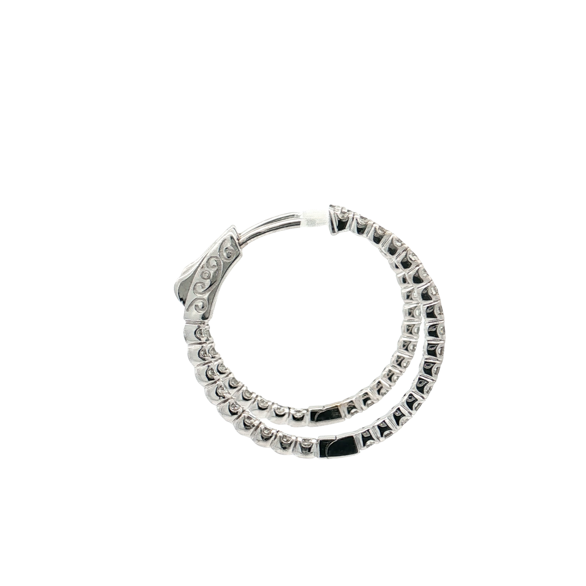 White Gold Diamond Hoops