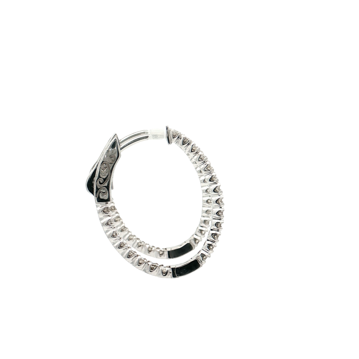 White Gold Diamond Hoops