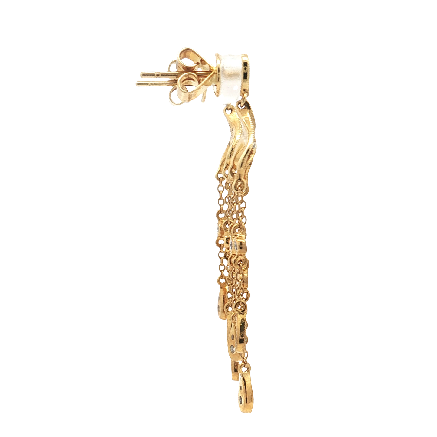 Yellow Gold Diamond Earrings