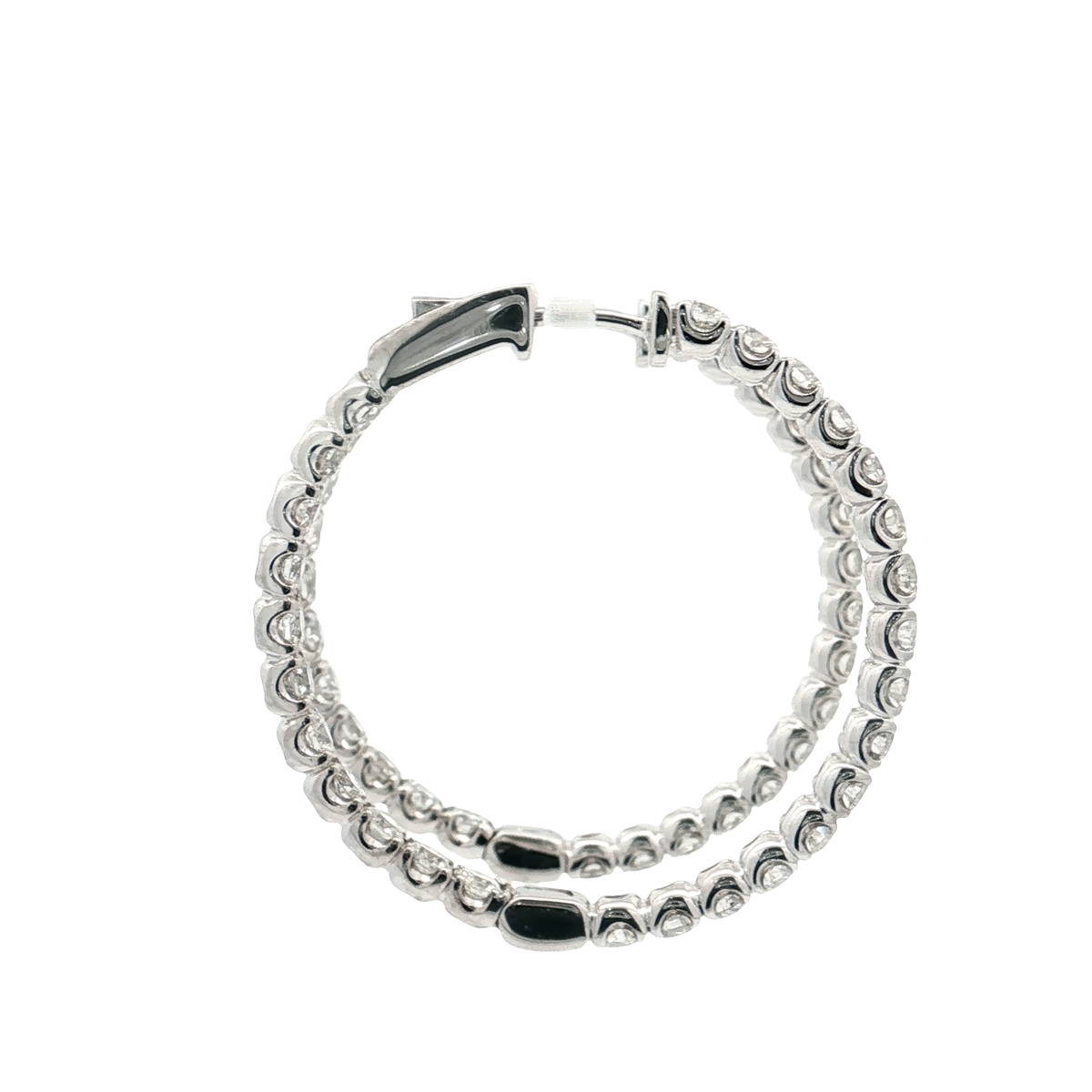 White Gold Diamond Hoops