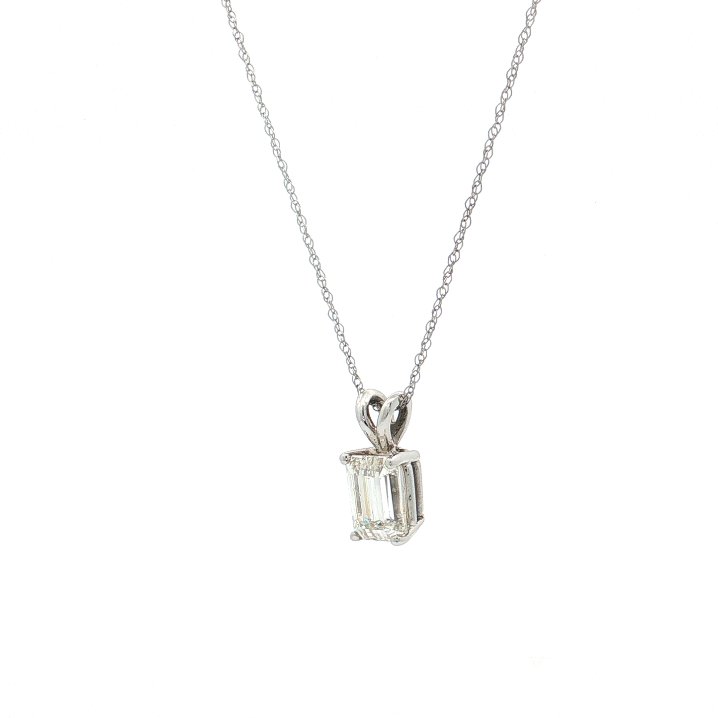 White Gold Lab-Diamond Pendant