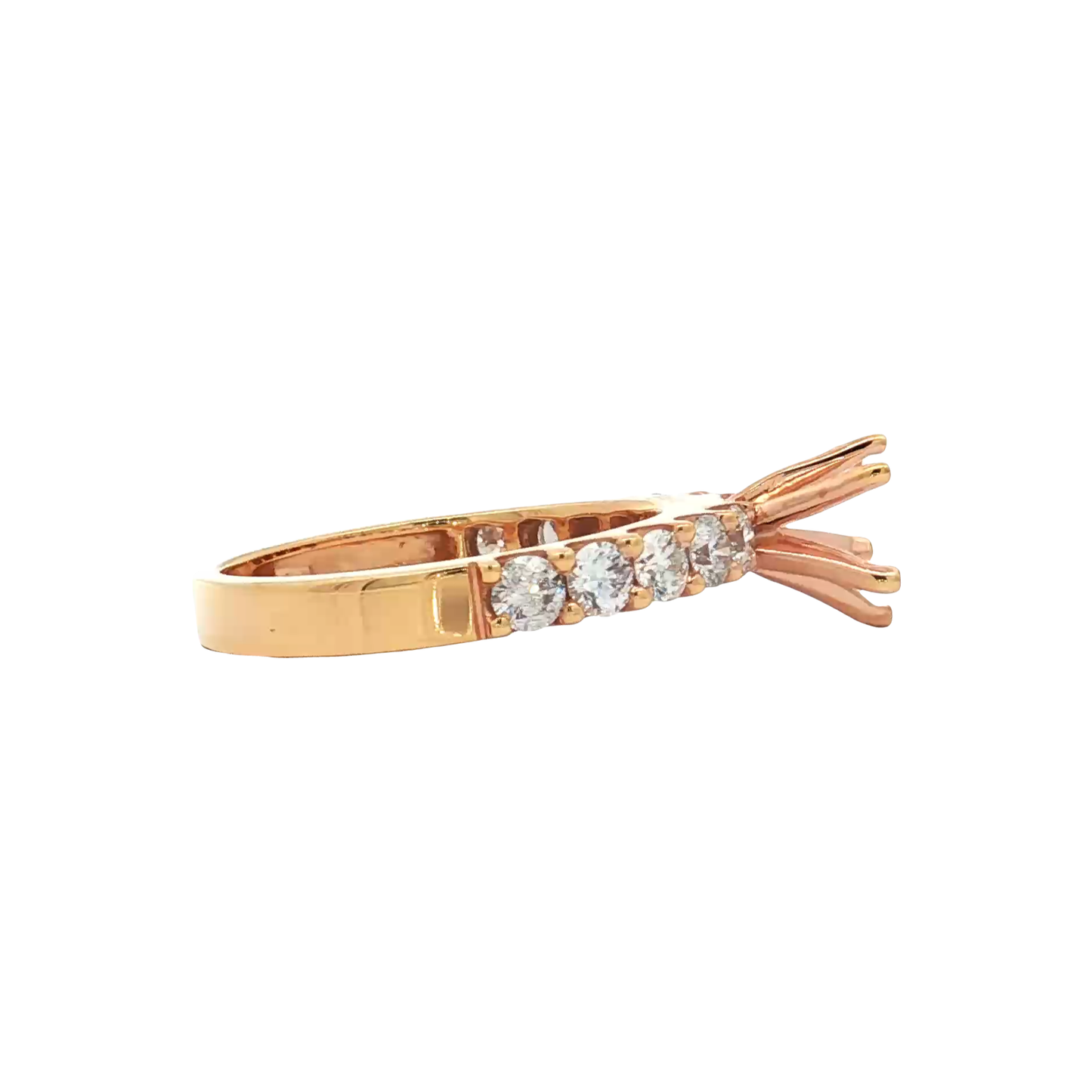 Rose Gold Diamond Bridal Setting