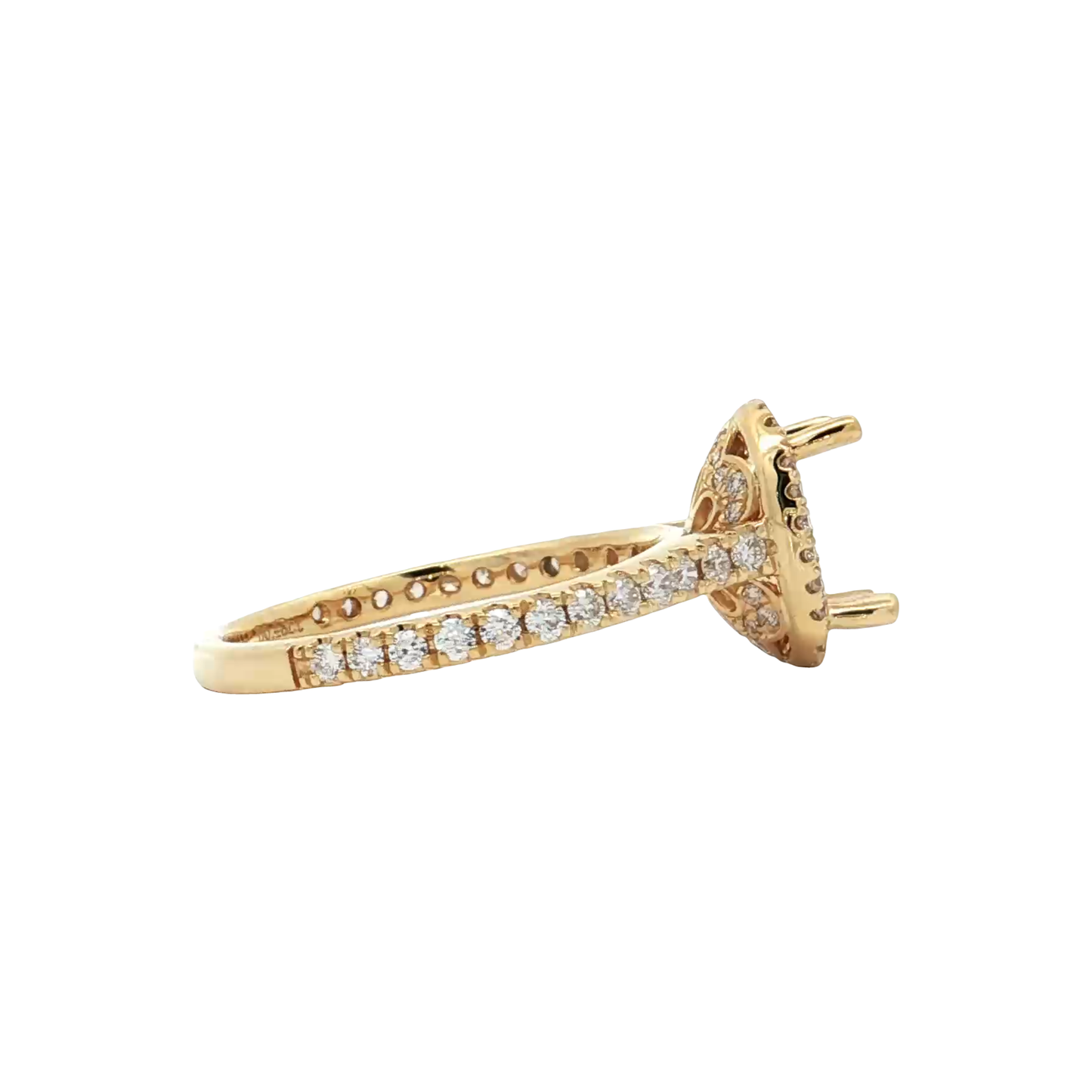 Yellow Gold Diamond Bridal Setting