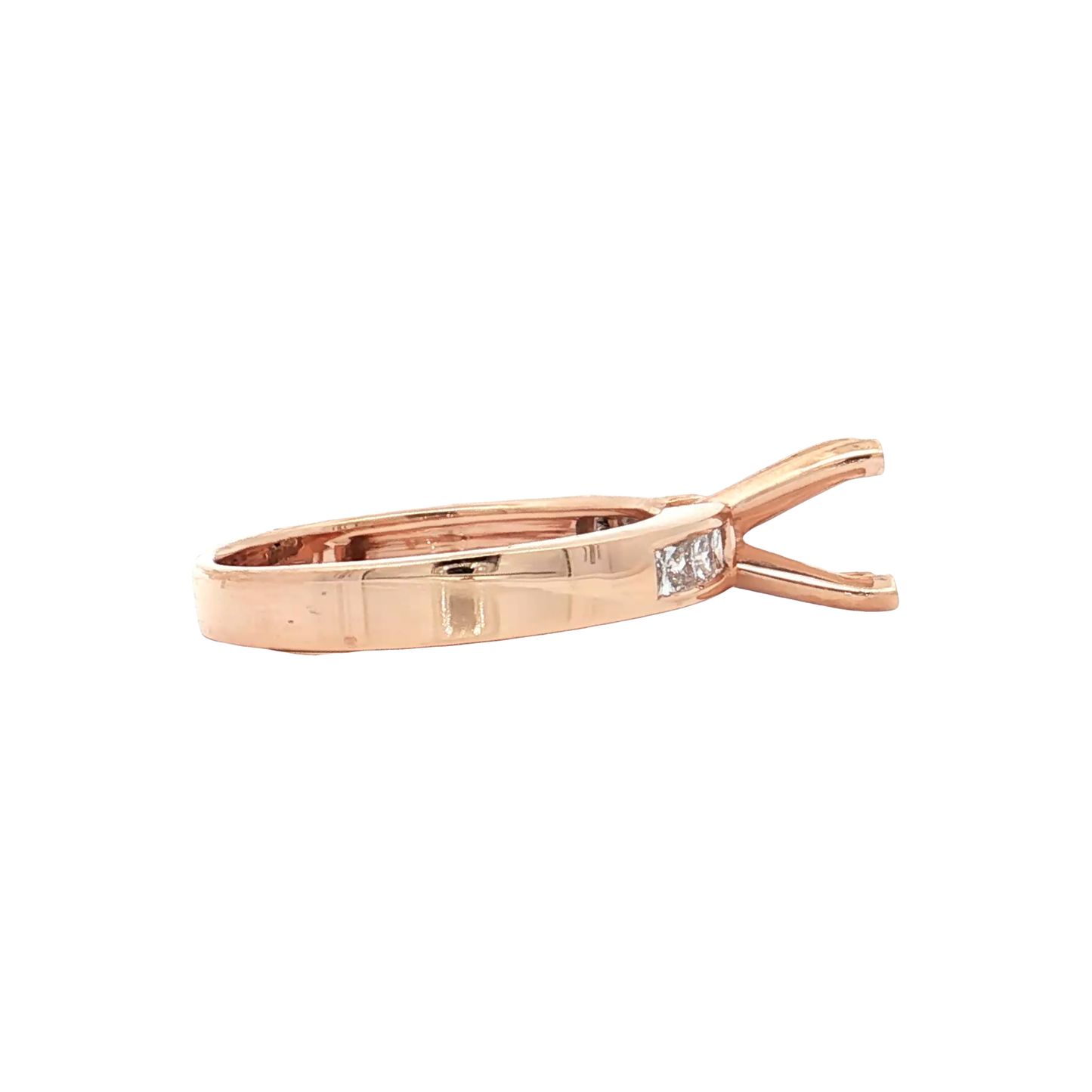 Rose Gold Diamond Bridal Setting