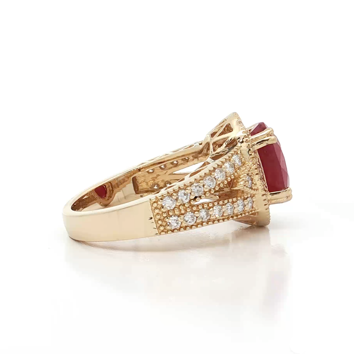 Yellow Gold Ruby & Diamond Ring
