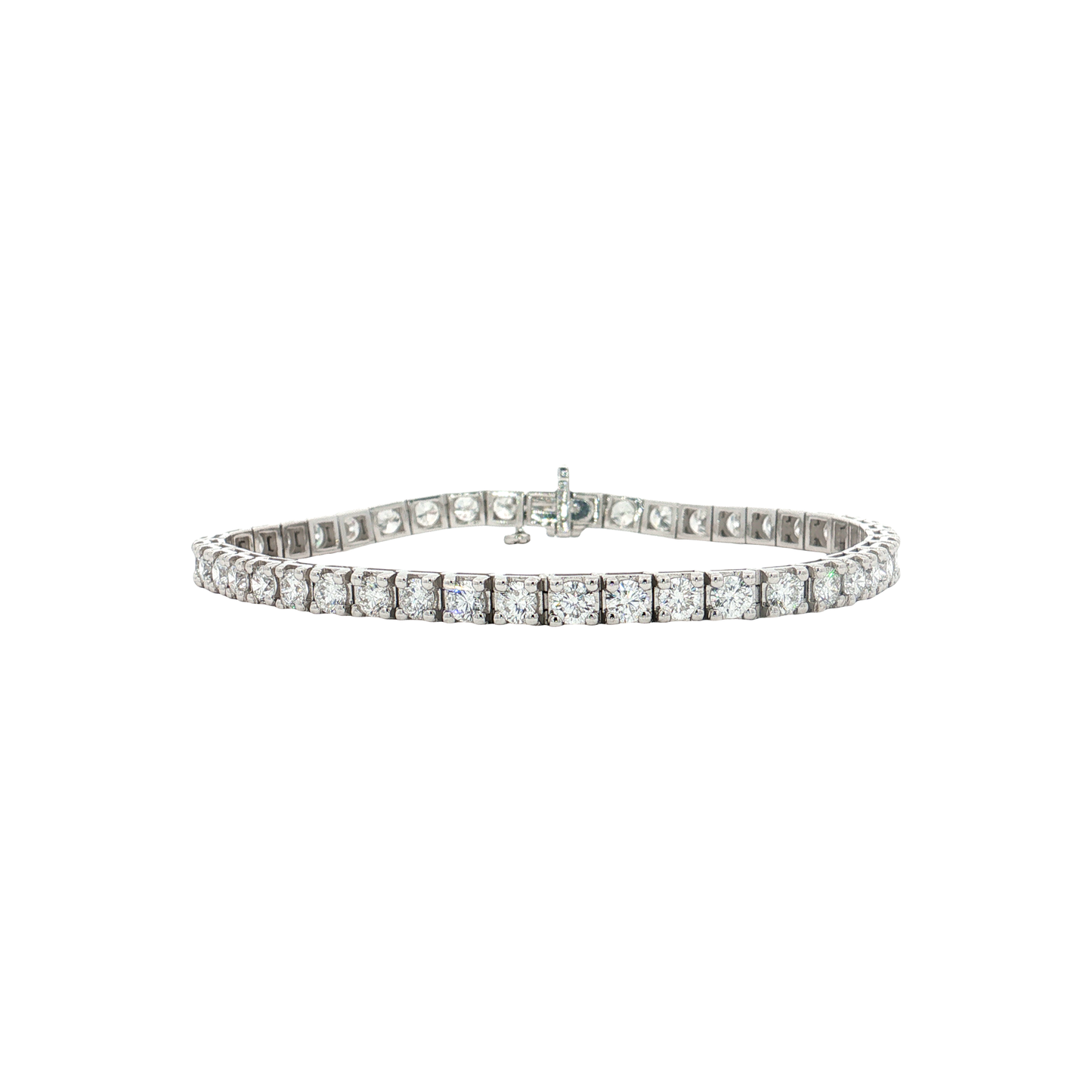 White Gold Lab-Diamond Tennis Bracelet