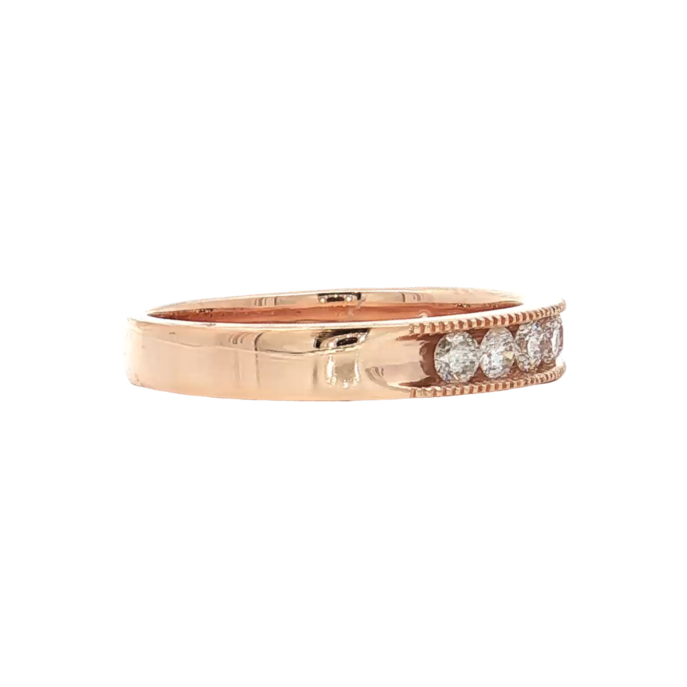 Rose Gold Diamond Wedding Band