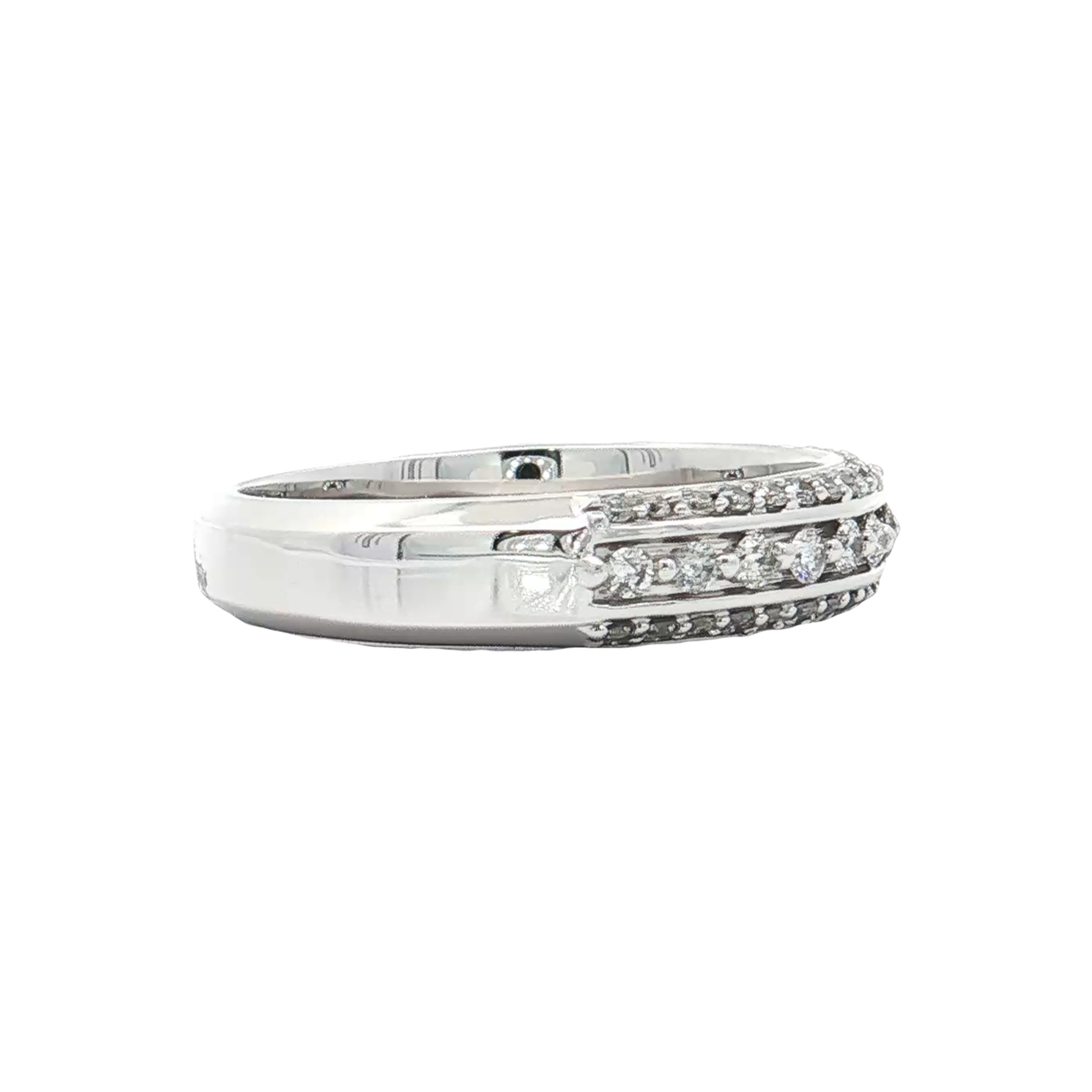 White Gold Diamond Wedding Band