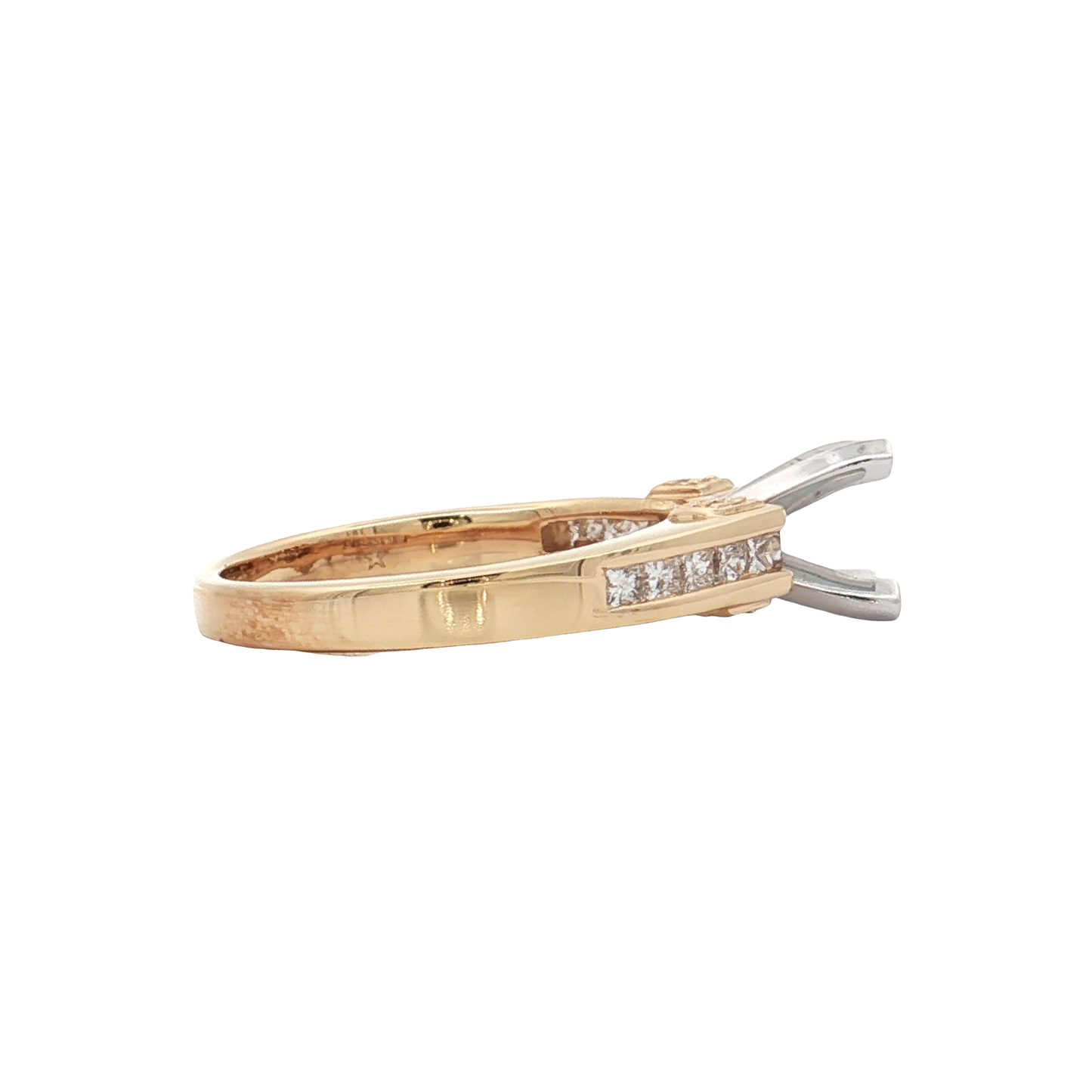 Yellow Gold Diamond Bridal Setting