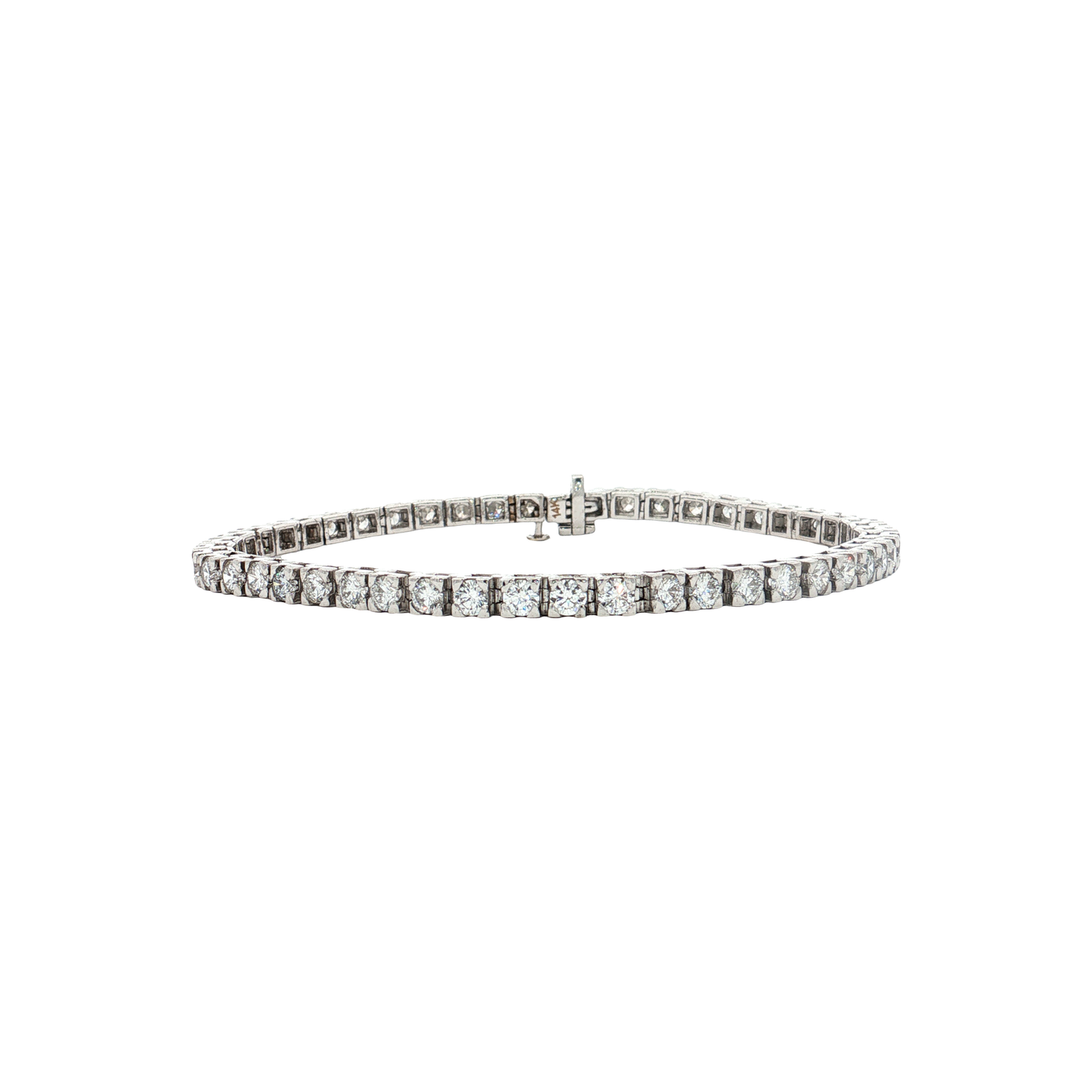 White Gold Lab-Diamond Tennis Bracelet