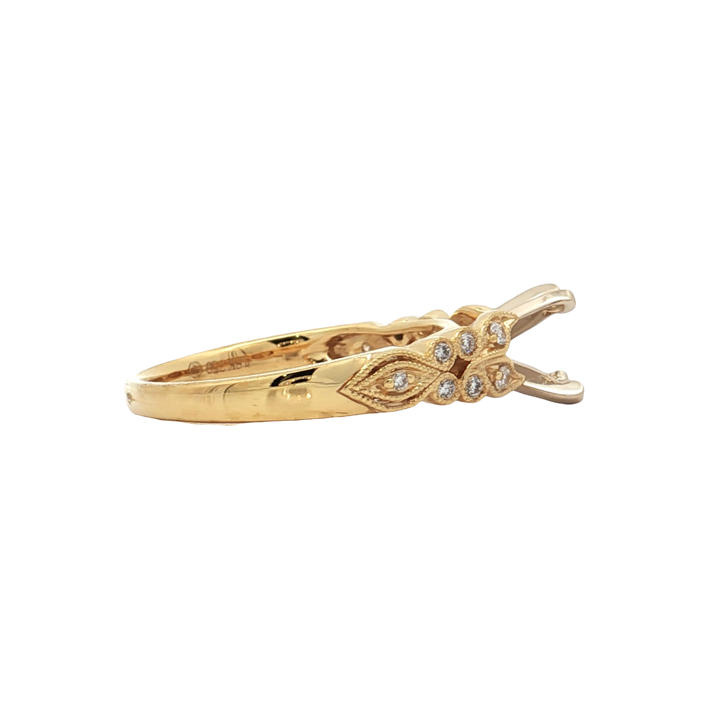 Yellow Gold Diamond Bridal Setting