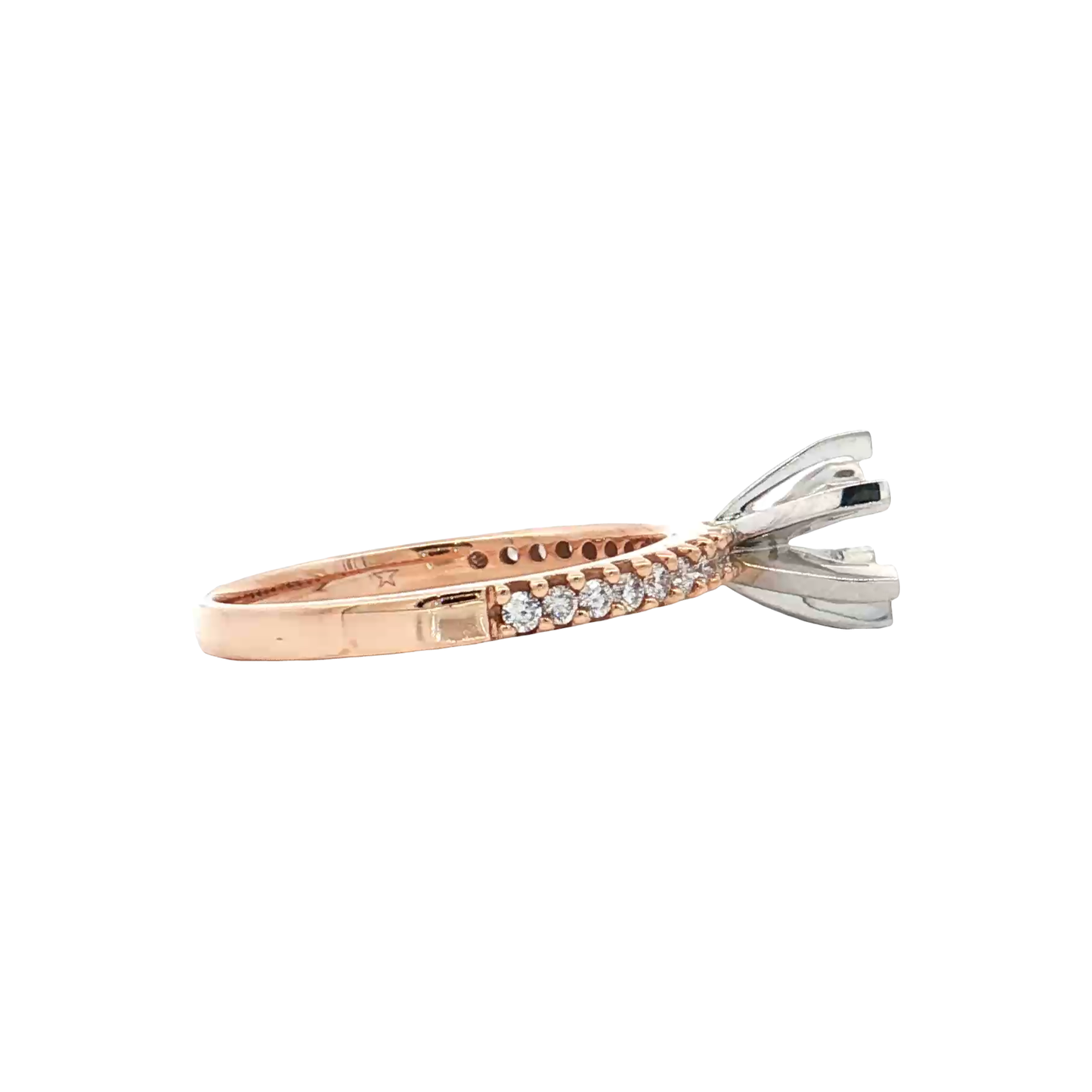 Rose Gold Diamond Bridal Setting