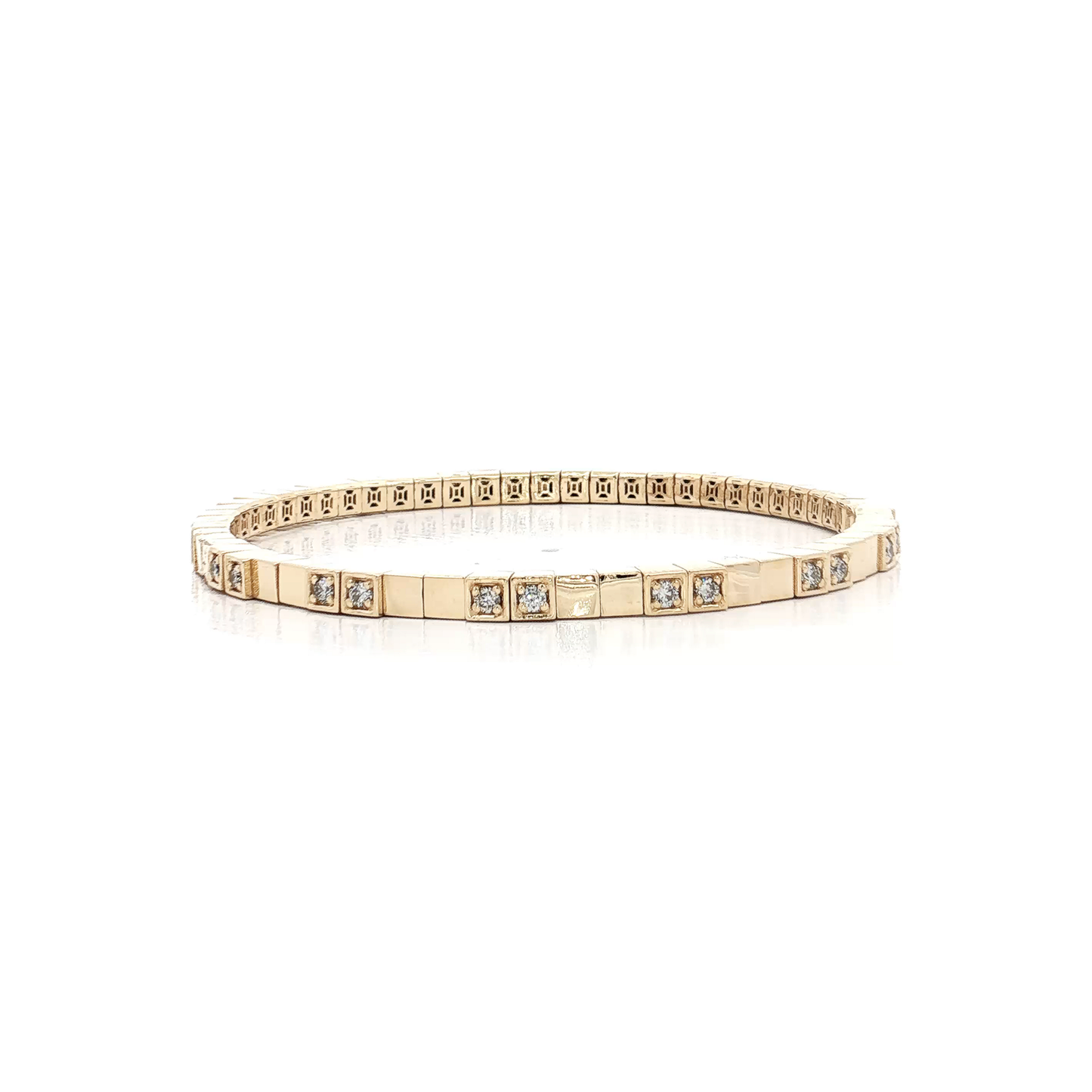 Yellow Gold Diamond Bangle