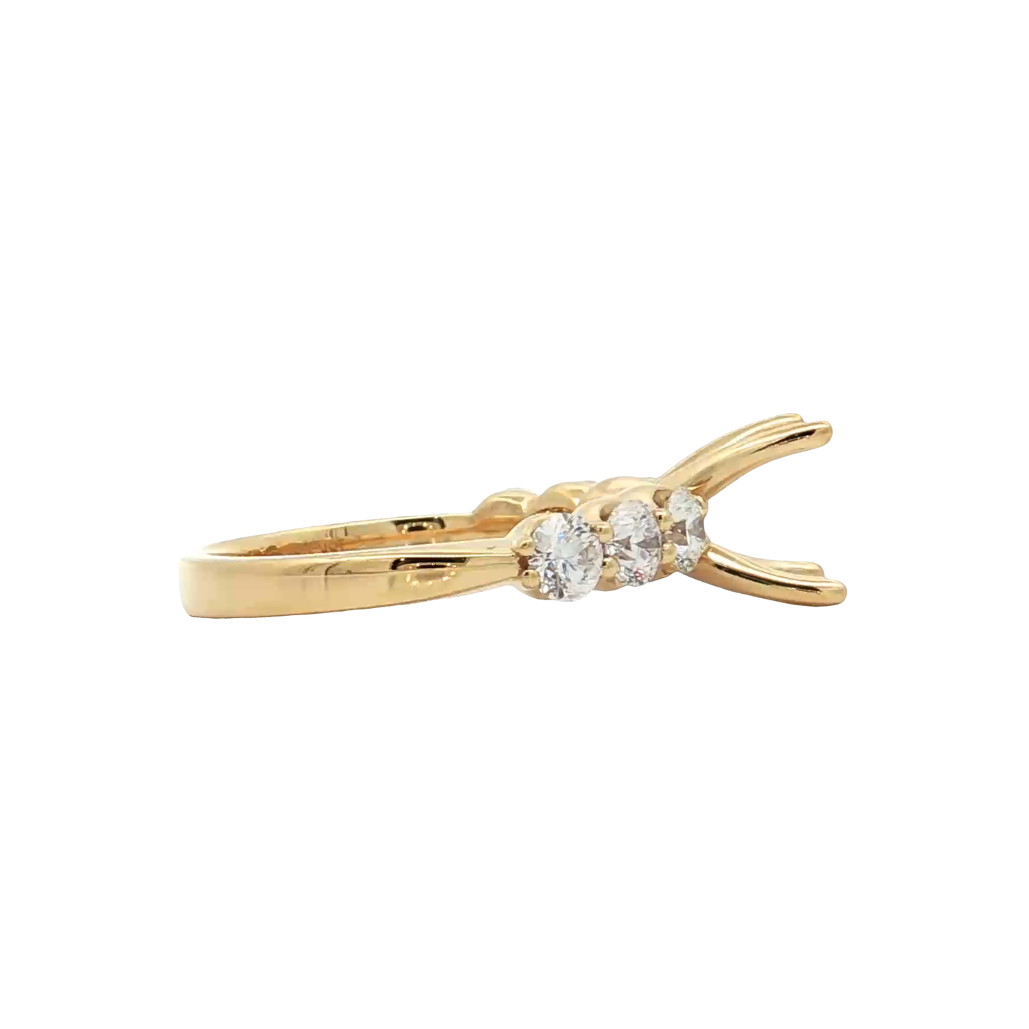 Yellow Gold Diamond Bridal Setting