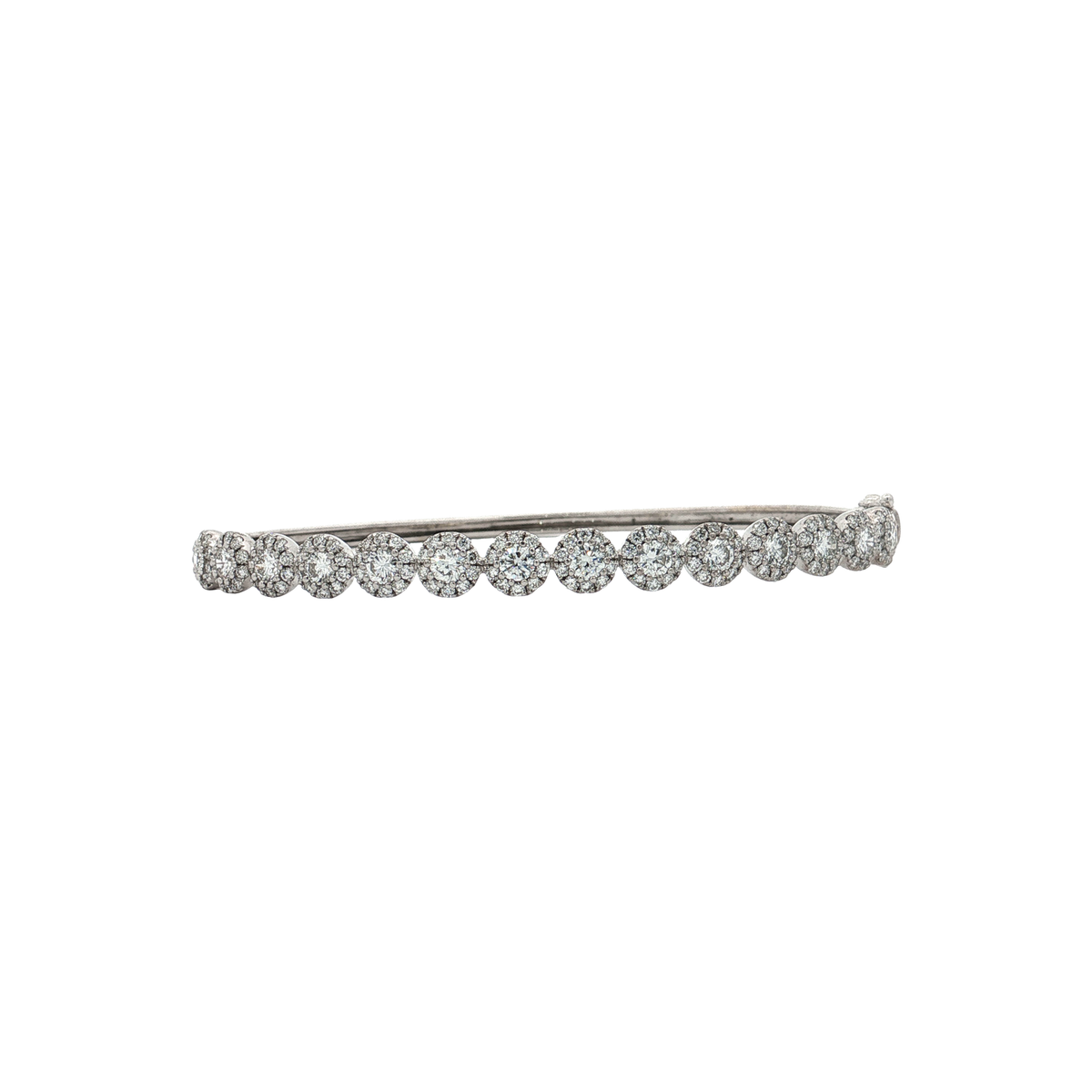 2 ctw White Gold Diamond Bangle