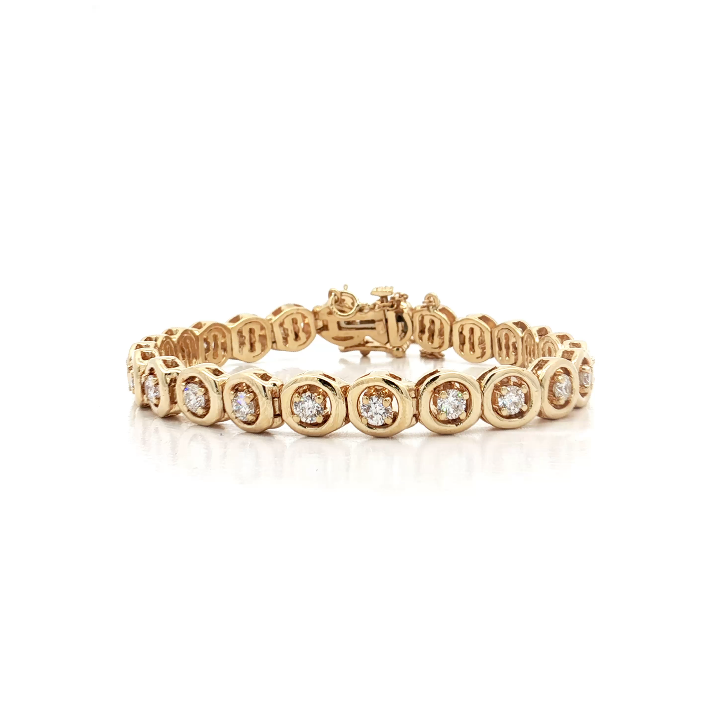 Yellow Gold Diamond Tennis Bracelet