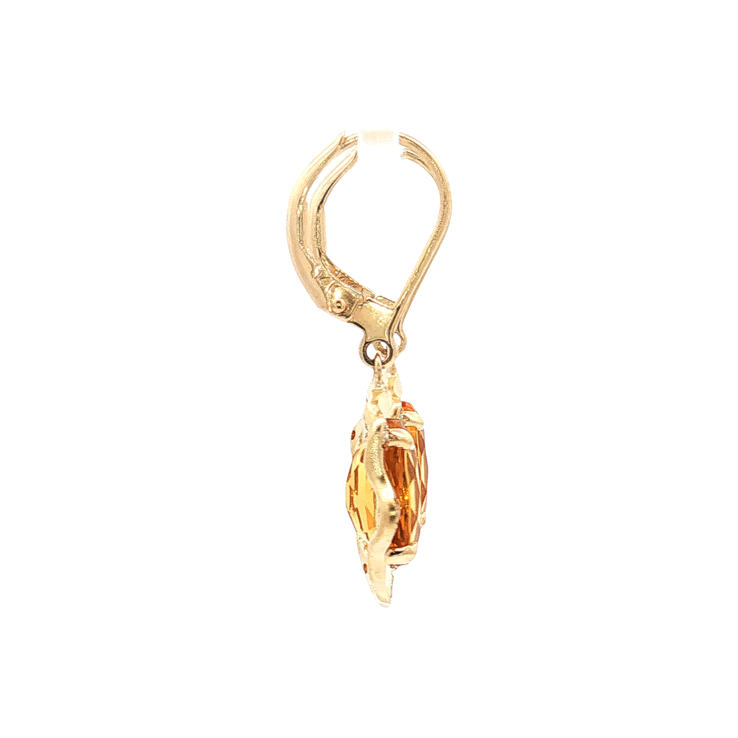 Yellow Gold Citrine & Diamond Earrings