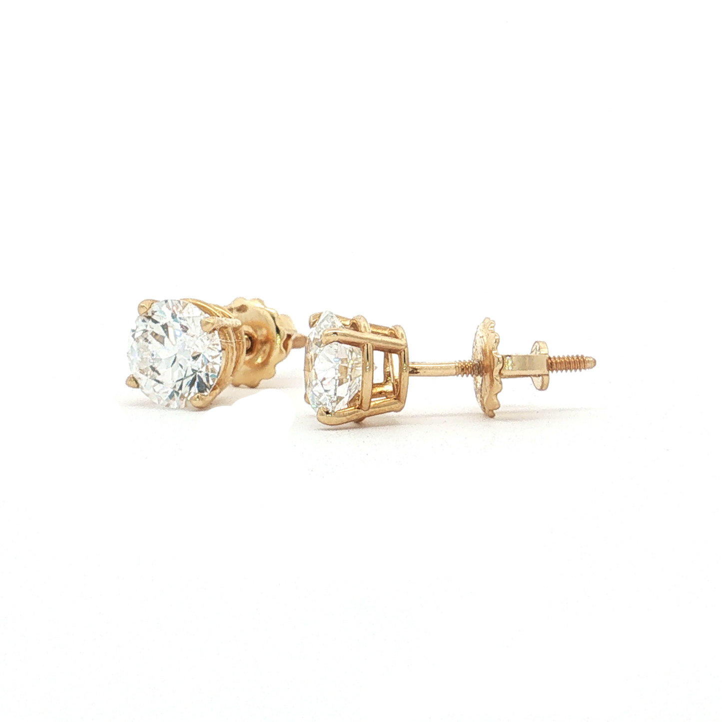 Yellow Gold Lab-Diamond Studs