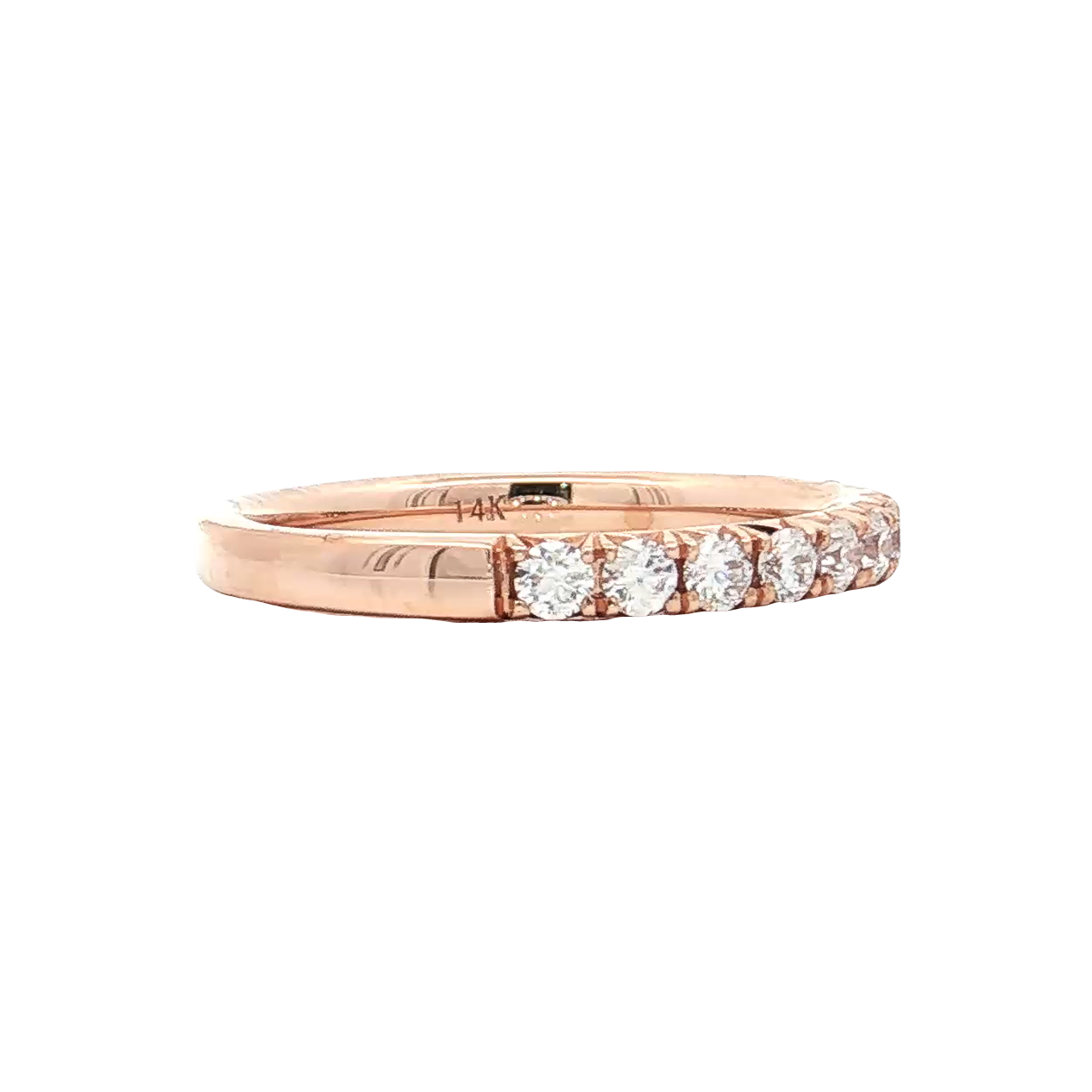 Rose Gold Diamond Wedding Band