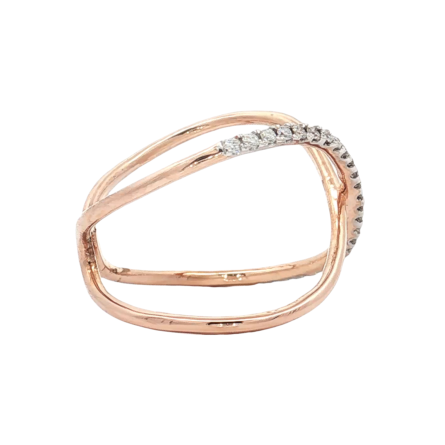 Rose Gold Diamond Fashion Ring