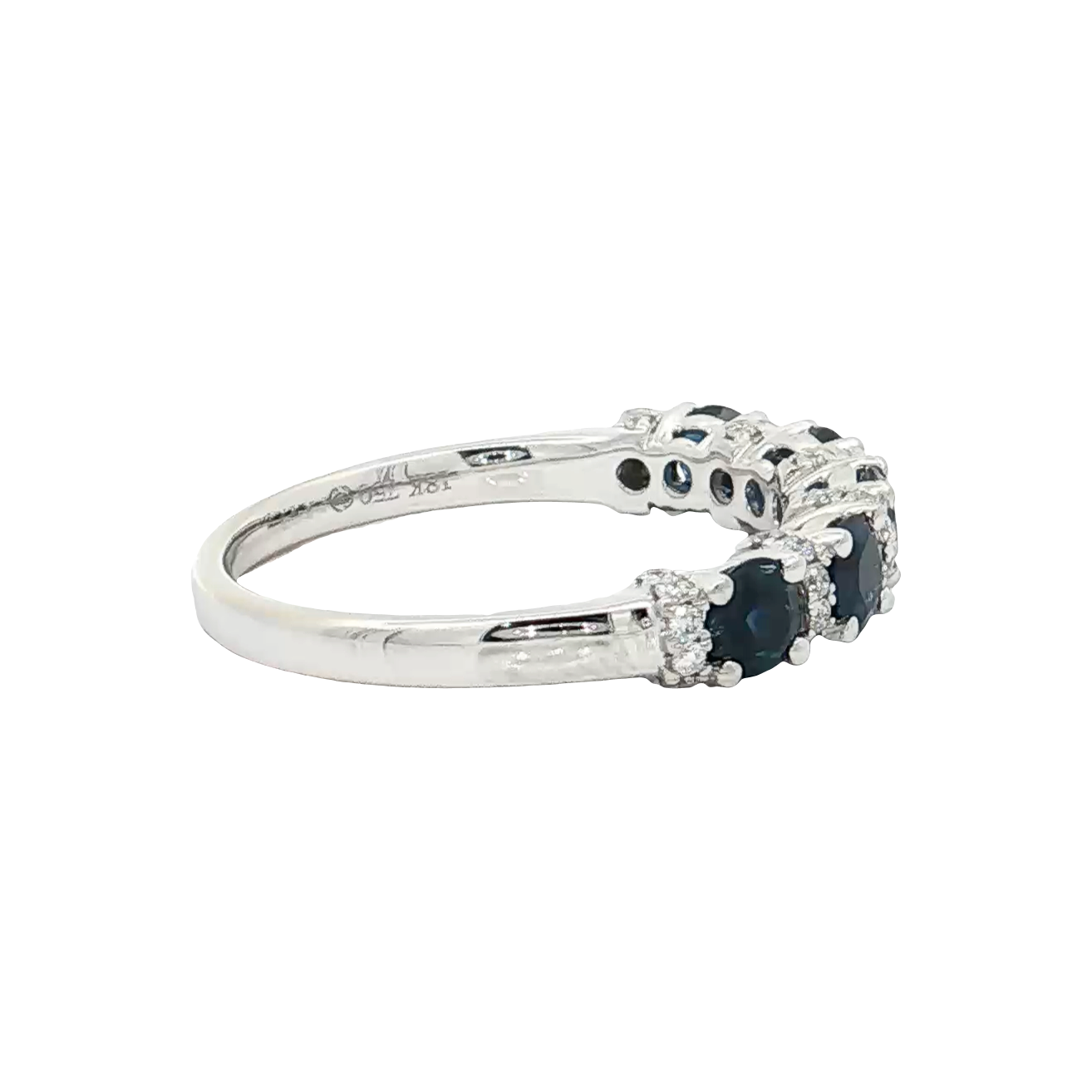 White Gold Sapphire & Diamond Band