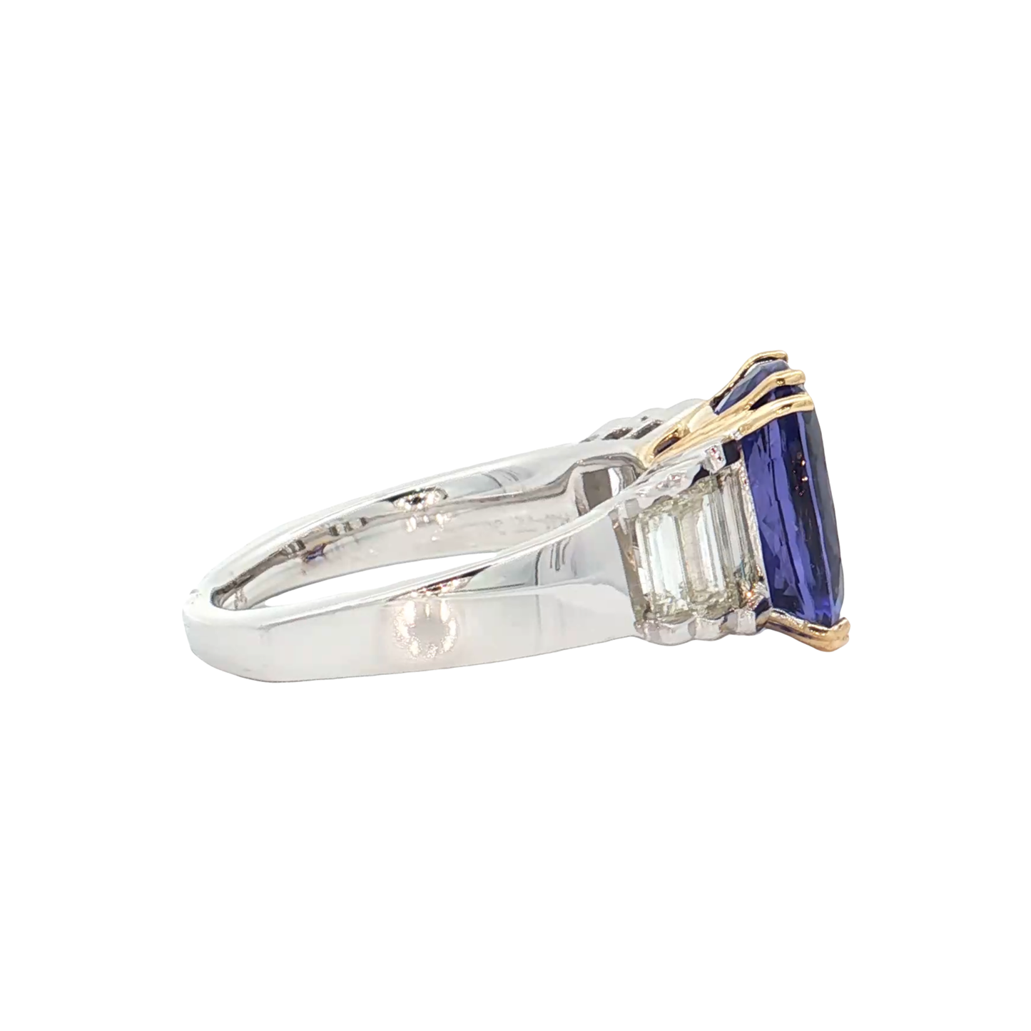 White Gold Tanzanite & Diamond Ring