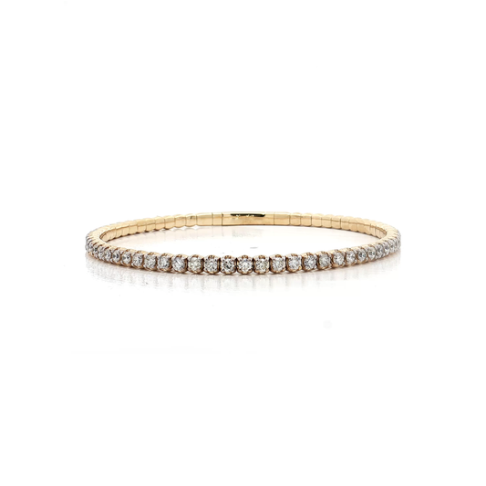 Yellow Gold Diamond Bangle