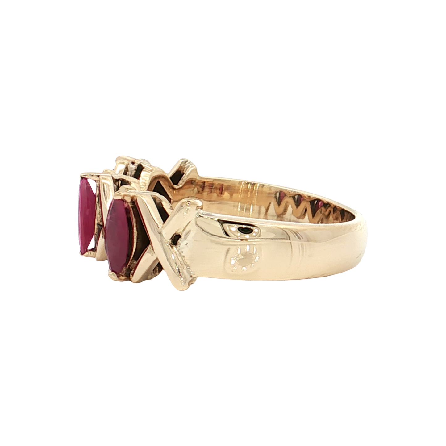 Yellow Gold Ruby Band