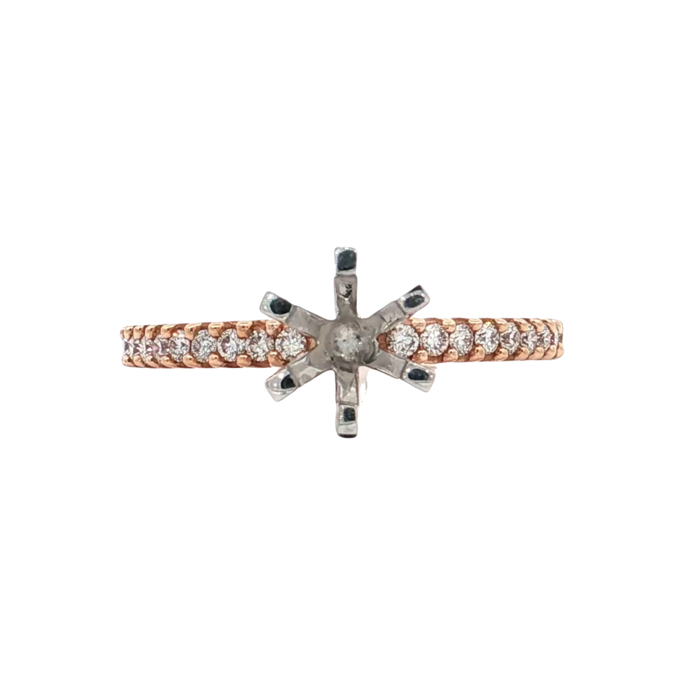 Rose Gold Diamond Bridal Setting