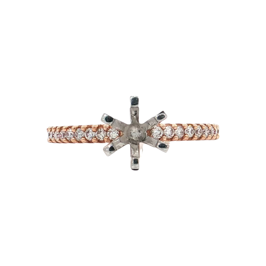 Rose Gold Diamond Bridal Setting