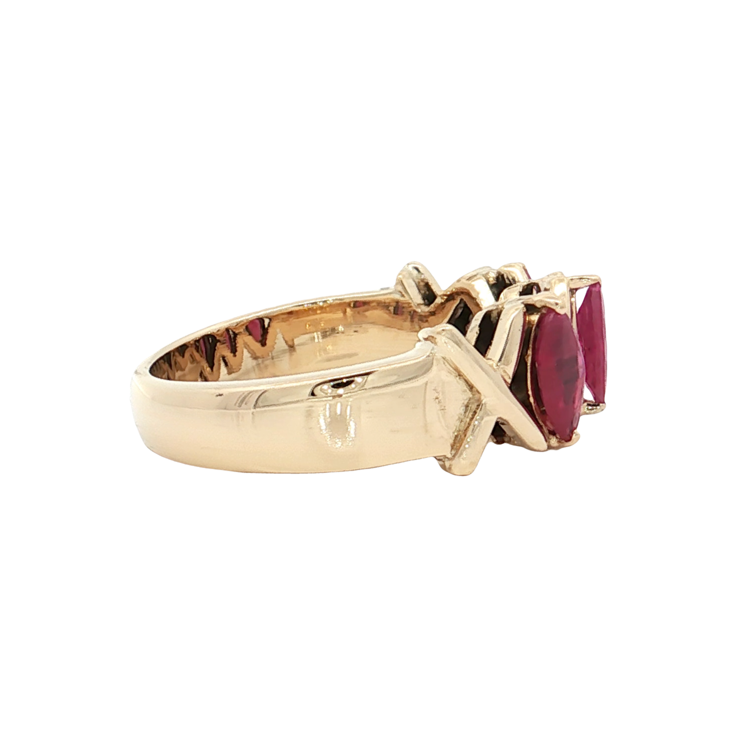 Yellow Gold Ruby Band