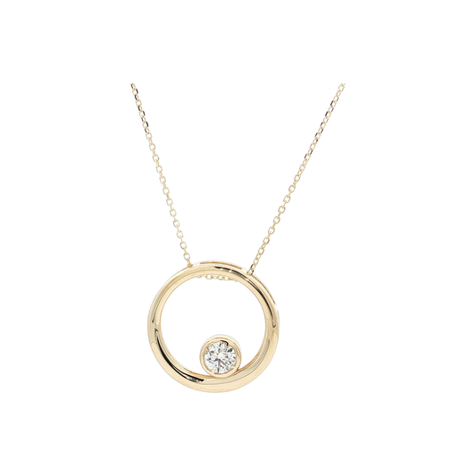 Yellow Gold Diamond Pendant