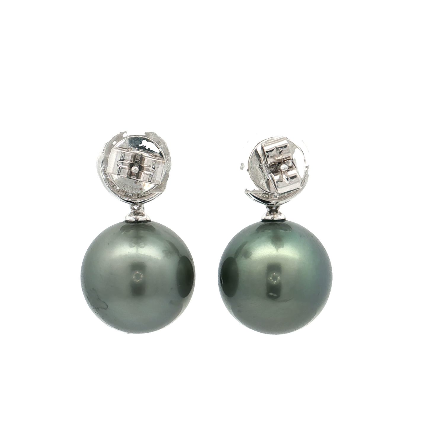 White Gold Pearl & Diamond Earrings
