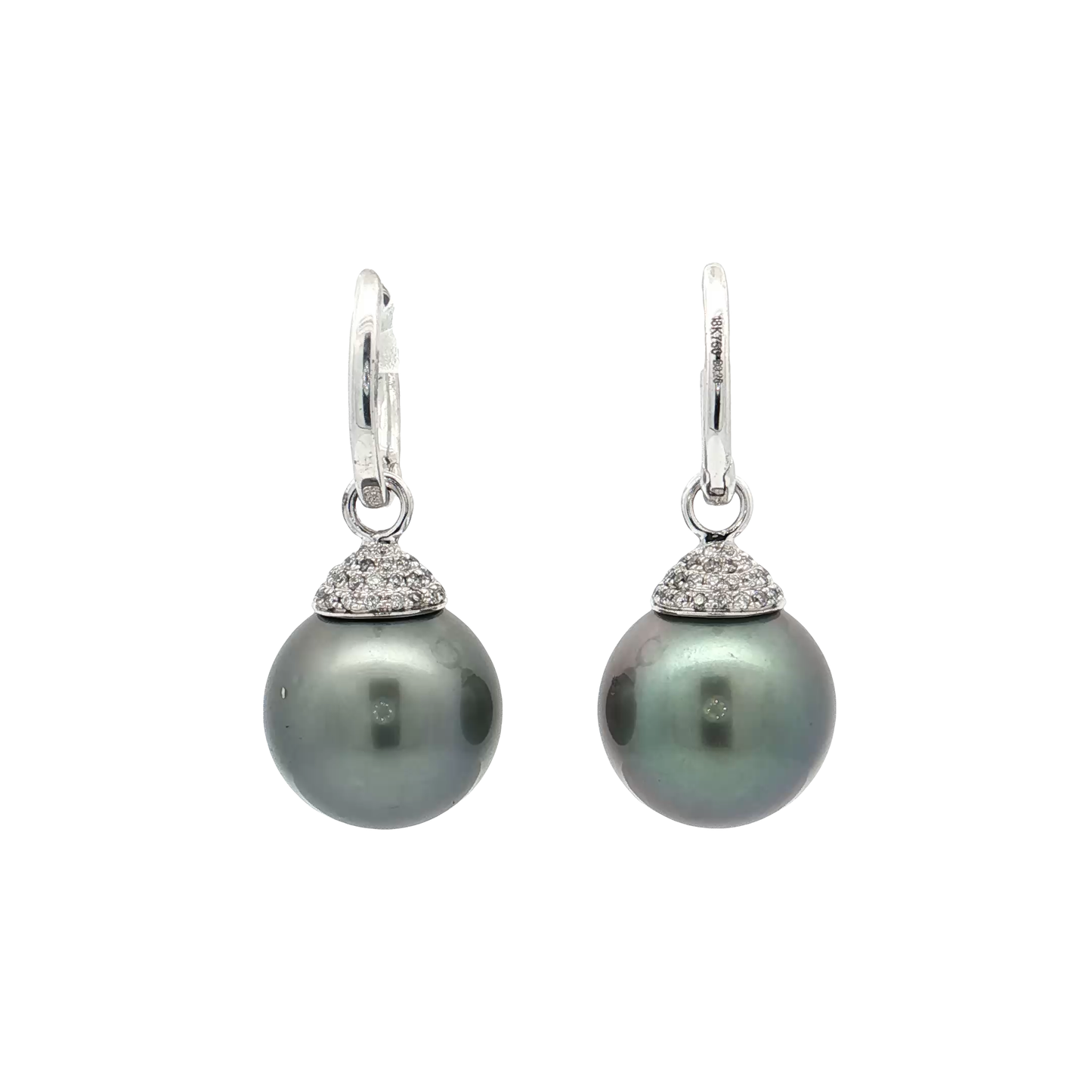 White Gold Pearl & Diamond Earrings