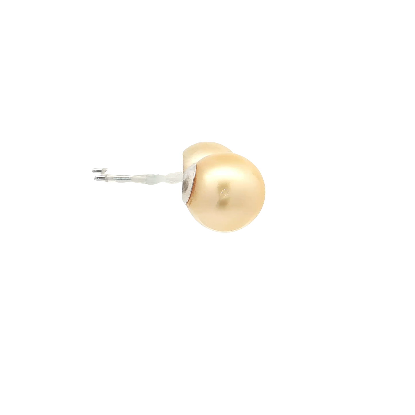 White Gold Pearl Earrings