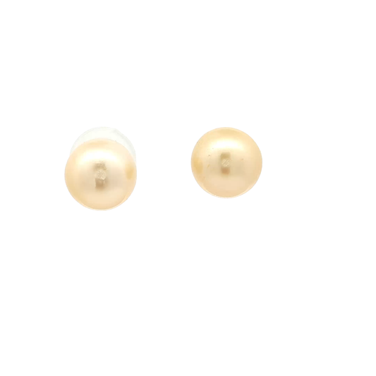 White Gold Pearl Earrings