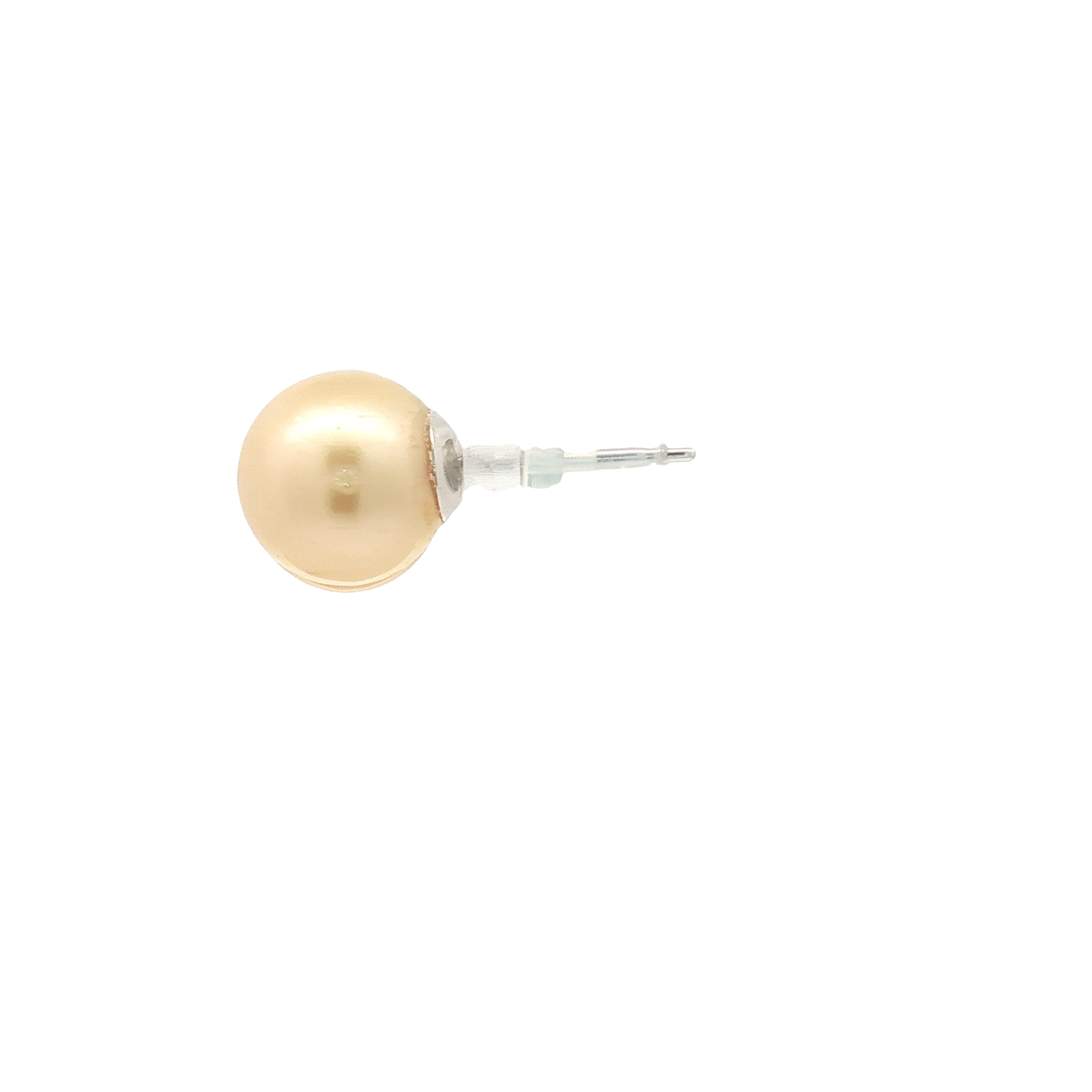 White Gold Pearl Earrings
