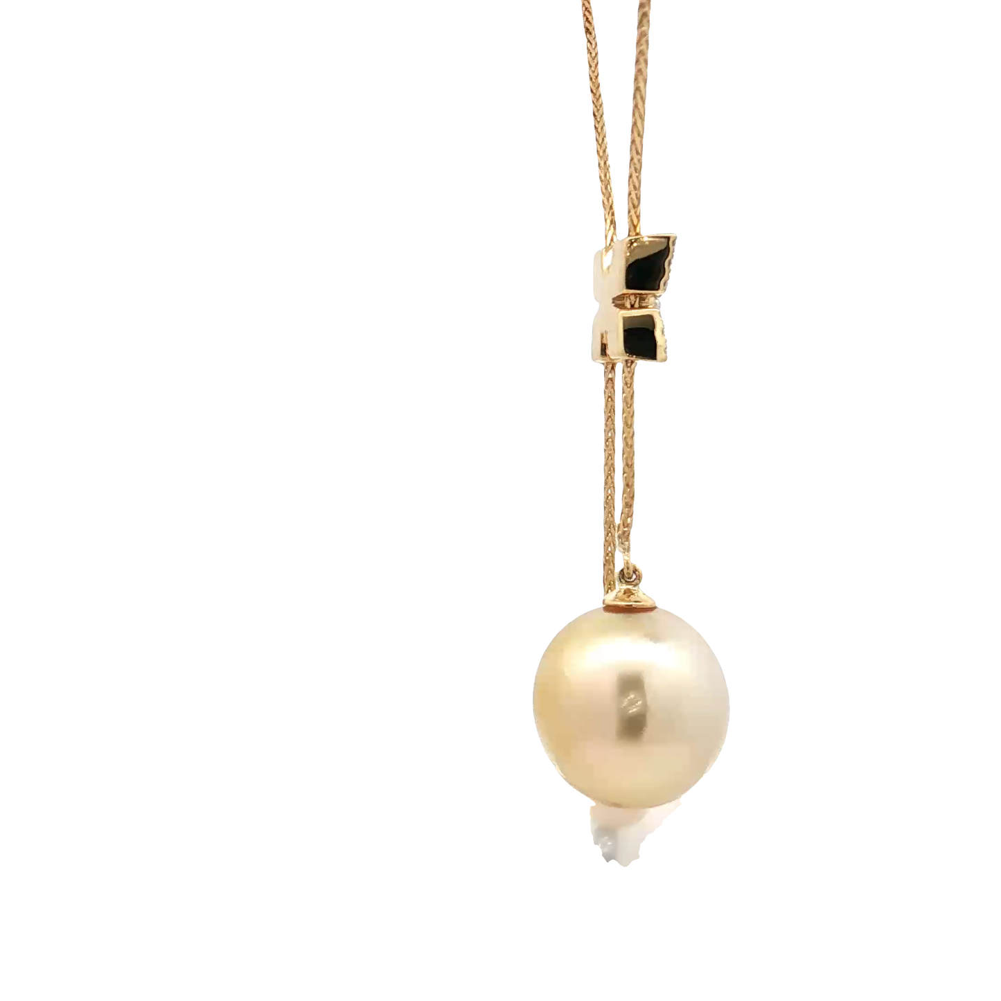 Yellow Gold Pearl & Diamond Necklace