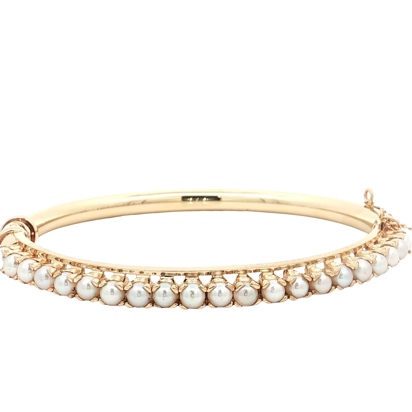 Yellow Gold Pearl Bracelet