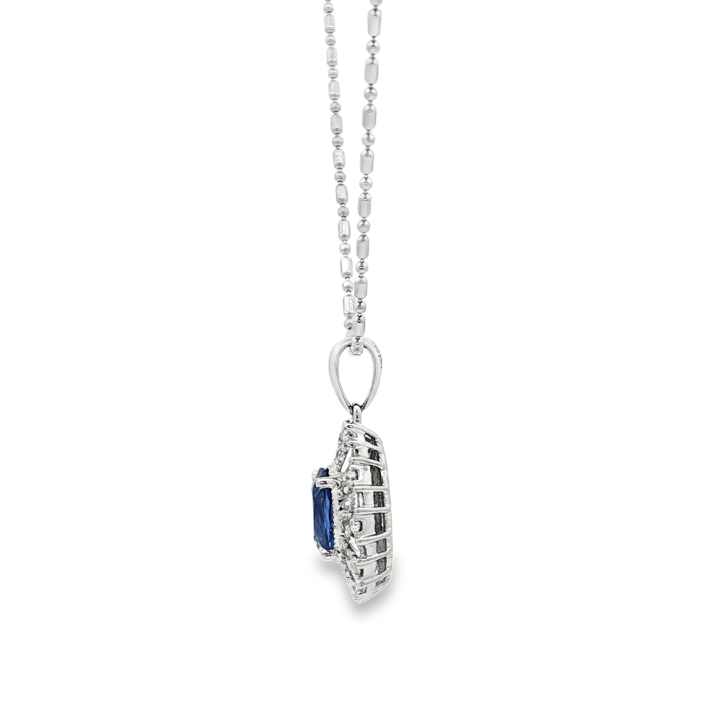 White Gold Sapphire & Diamond Necklace