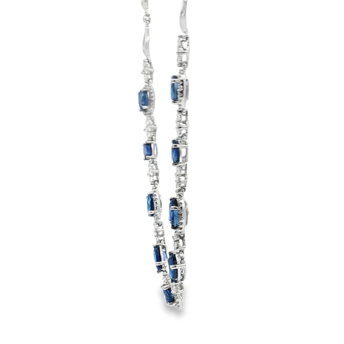 White Gold Sapphire & Diamond Necklace