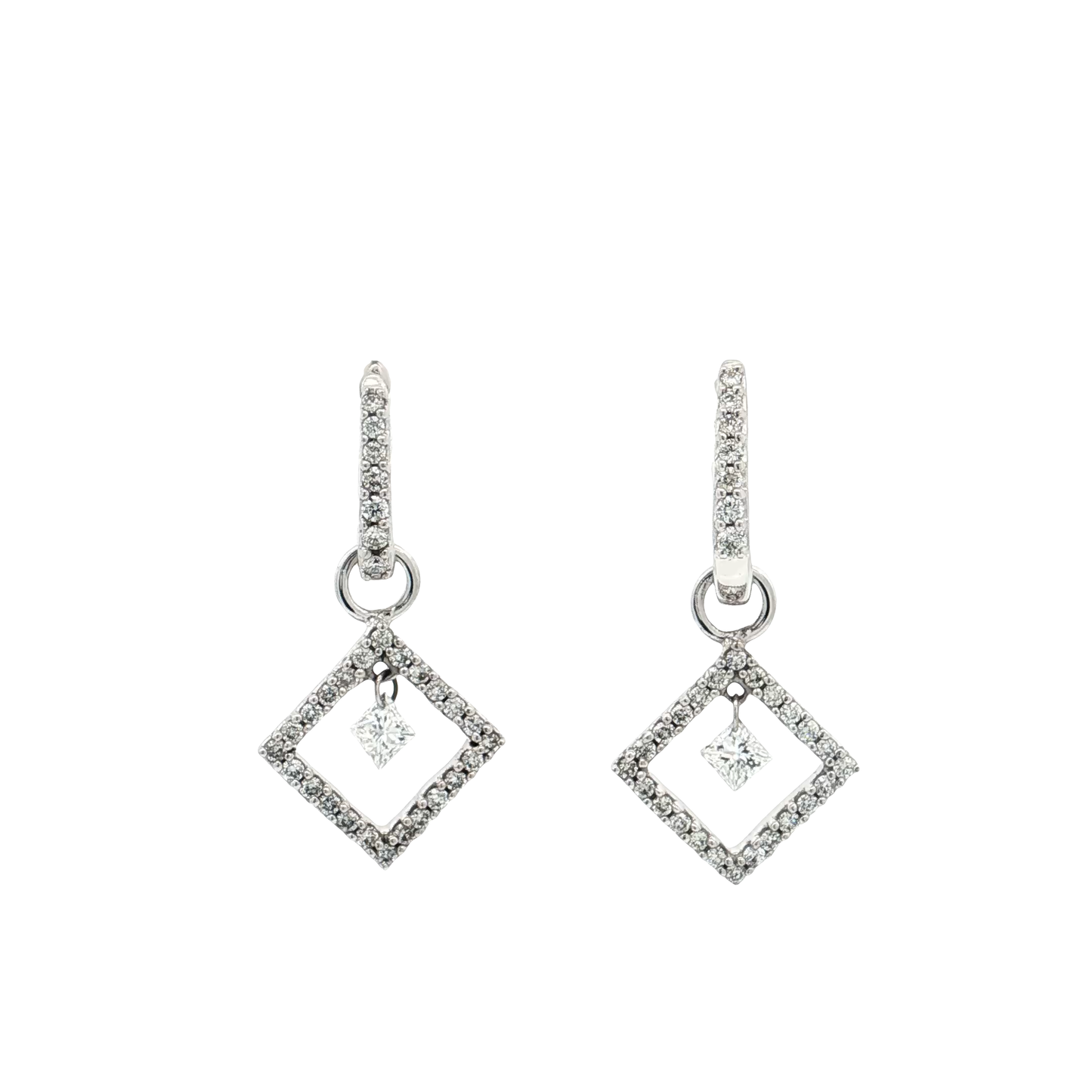 White Gold Diamond Earrings