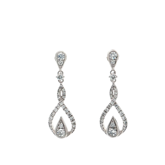 White Gold Diamond Earrings