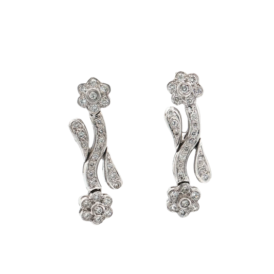 White Gold Diamond Earrings