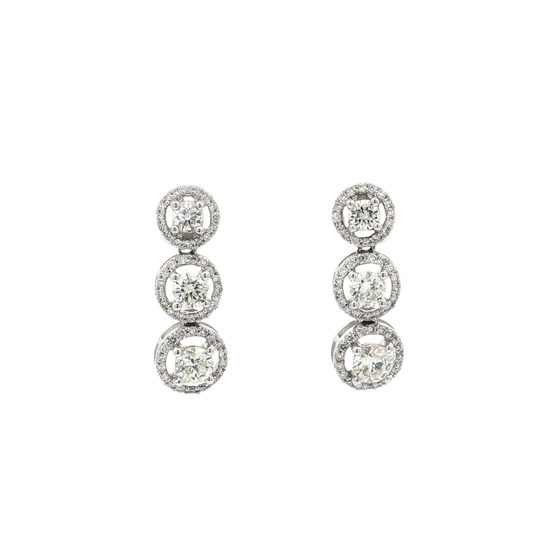 White Gold Diamond Earrings