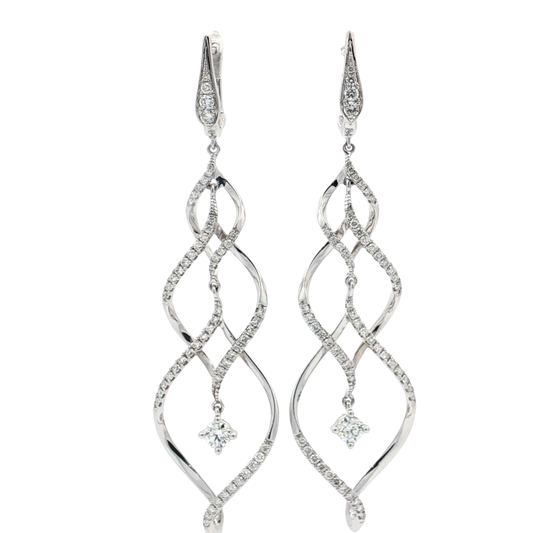 White Gold Diamond Earrings