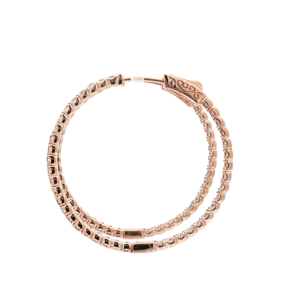 Rose Gold Diamond Hoops