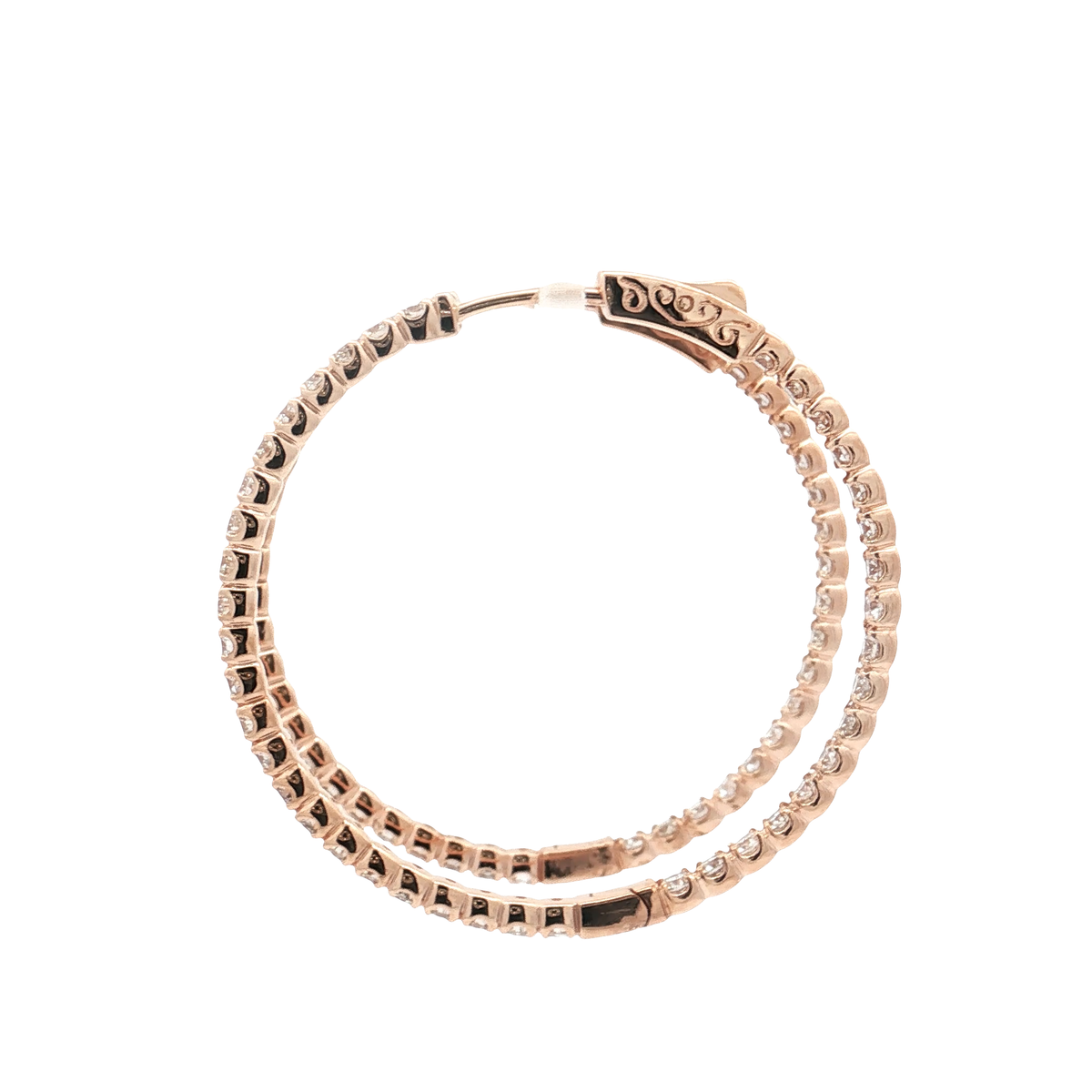 Rose Gold Diamond Hoops