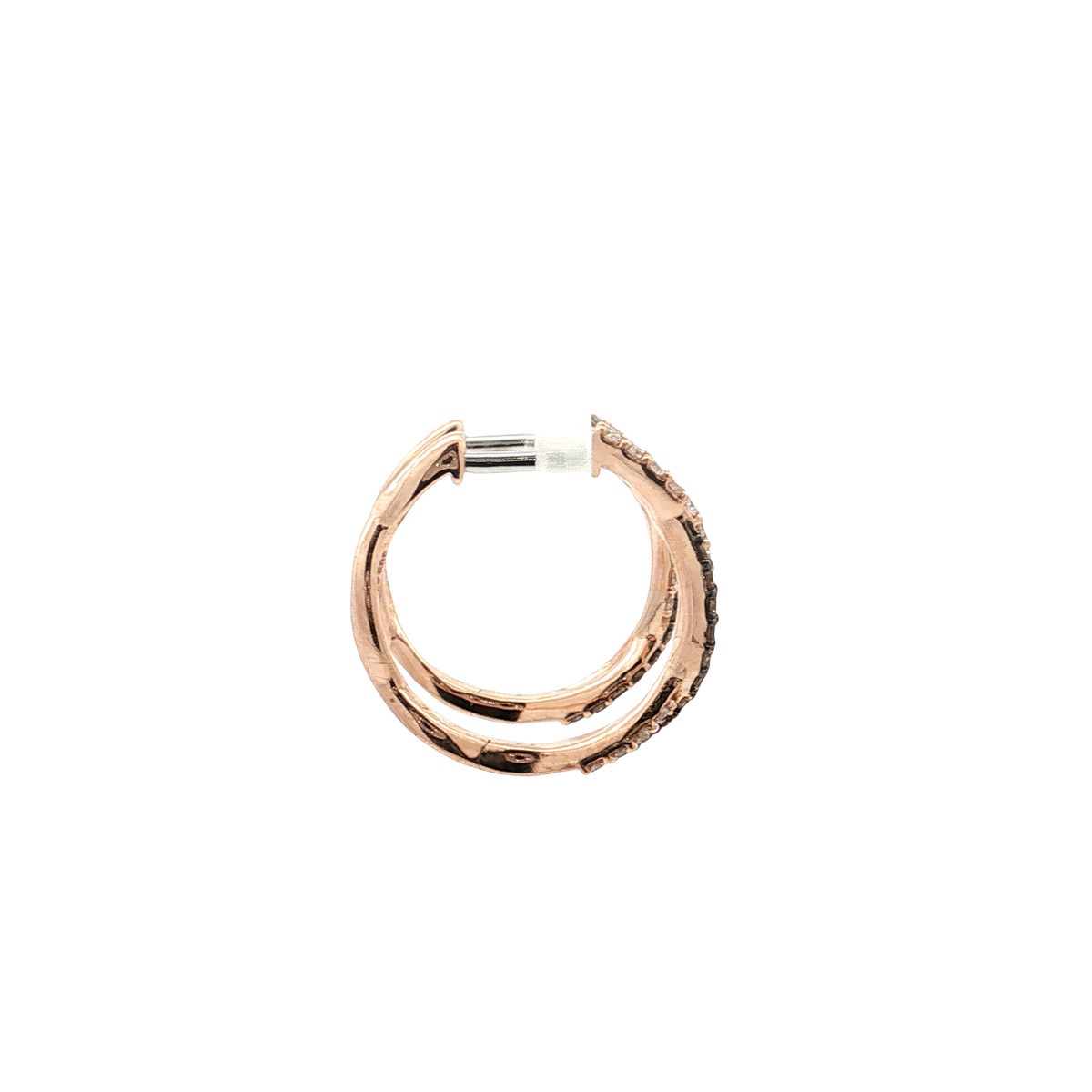 Rose Gold Diamond Hoops
